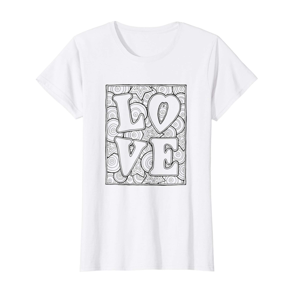 T-Shirt Colouring: Love (Block Edition) (Womens Edition)