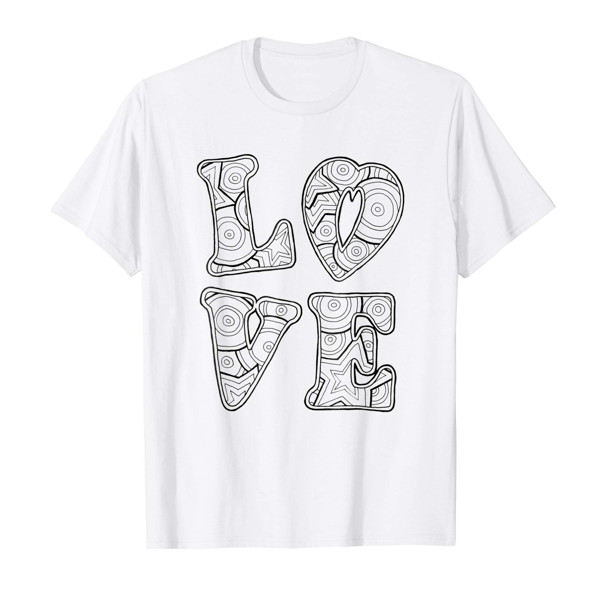 T-Shirt Colouring: Love (Mens Edition)