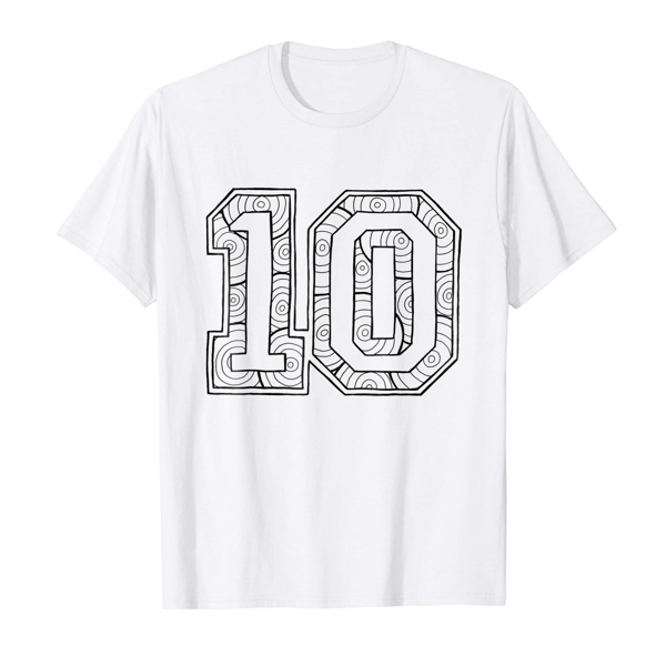 T-Shirt Colouring: Number 10 (Mens Edition)