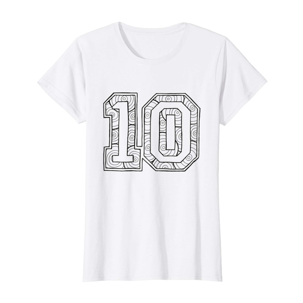 T-Shirt Colouring: Number 10 (Womens Edition)