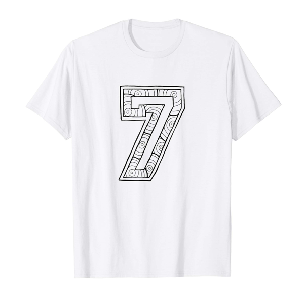 T-Shirt Colouring: Number 7 (Mens Edition)