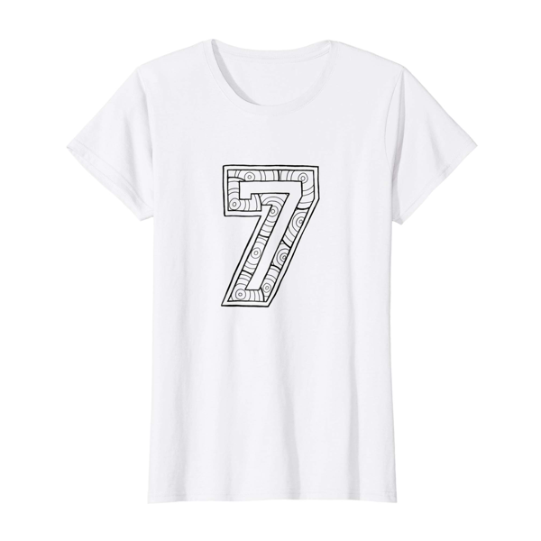 T-Shirt Colouring: Number 7 (Womens Edition)