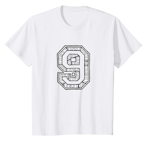T-Shirt Colouring: Number 9 (Kids)