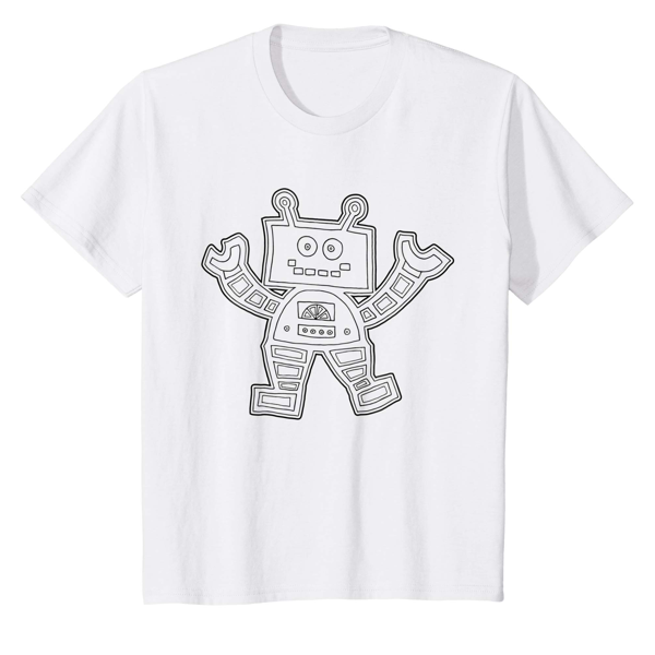 T-Shirt Colouring: Robot (Men, Women & Kids)