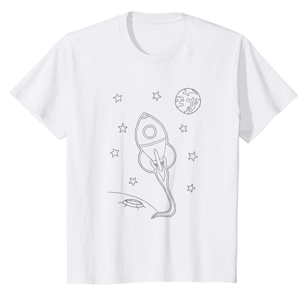 T-Shirt Colouring: Space (Kids)