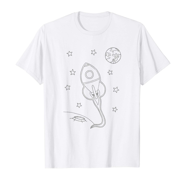 T-Shirt Colouring: Space (Mens Edition)