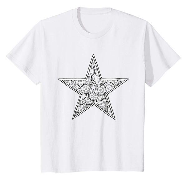 T-Shirt Colouring: Star (Men, Women & Kids)