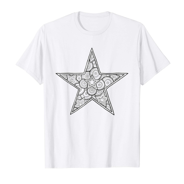 T-Shirt Colouring: Star (Mens Edition)