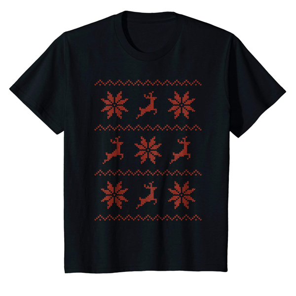 Tops & T-Shirts: Christmas Knitted Effect (Kids)
