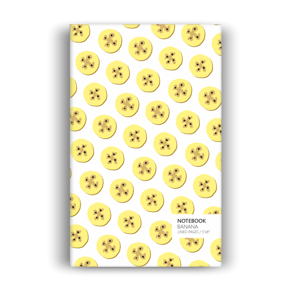 Banana Notebook: White Edition (5x8 inches)