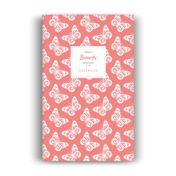 Butterfly Notebook: Peach Edition (5x8 inches)