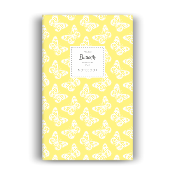 Butterfly Notebook: Yellow Edition (5x8 inches)