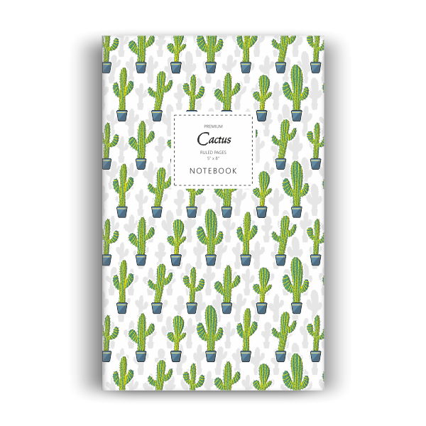 Cactus Notebook: Saguaro White Edition (5x8 inches)