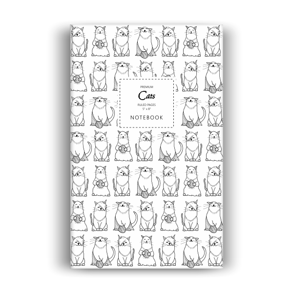 Cats Notebook: Black and White Edition (5x8 inches)