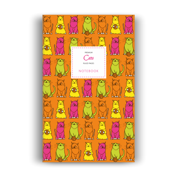 Cats Notebook: Orange Edition (5x8 inches)