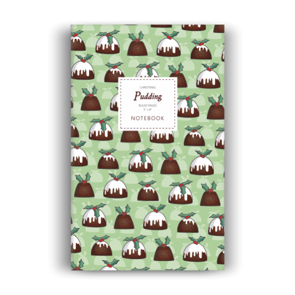 Christmas Pudding Notebook: Green Edition (5x8 inches)