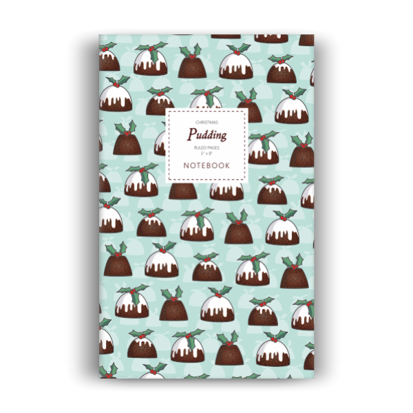 Christmas Pudding Notebook: Teal Edition (5x8 inches)
