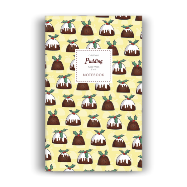 Christmas Pudding Notebook: Yellow Edition (5x8 inches)