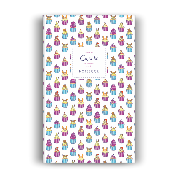 Cupcake Notebook: White Edition (5x8 inches)