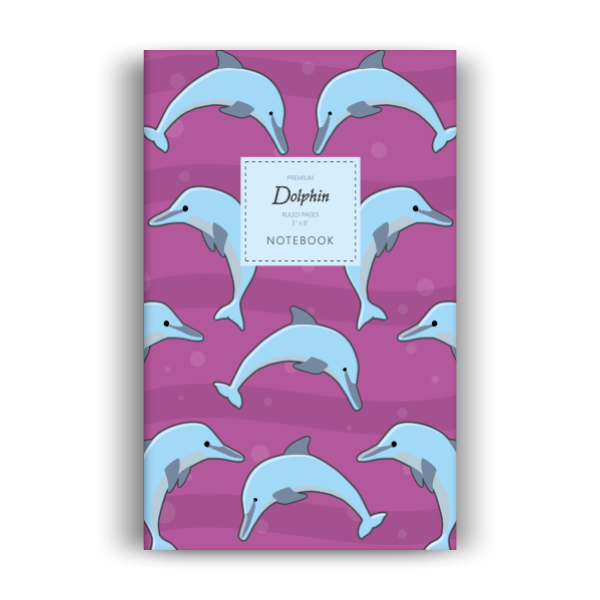 Dolphin Notebook: Fuchia Edition (5x8 inches)