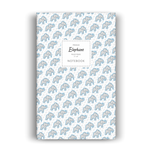 Elephant Notebook: Blue Edition (5x8 inches)