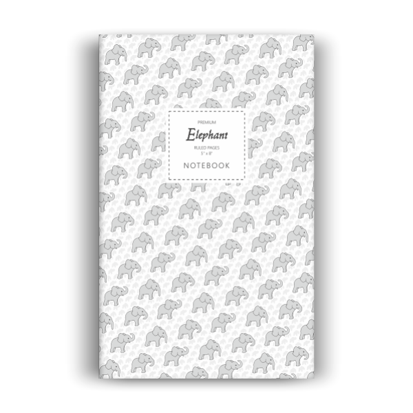 Notebook: Elephant - White Edition (5x8 inches)