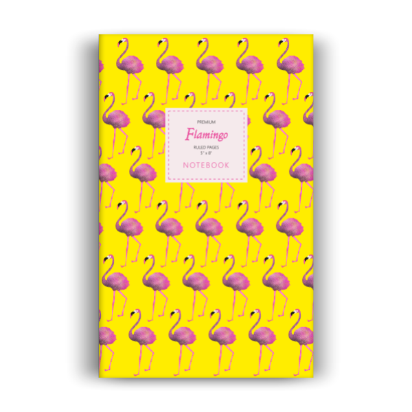 Flamingo Notebook: Yellow Edition (5x8 inches)