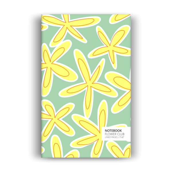 Flower Club Notebook: Green Edition (5x8 inches)