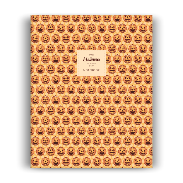 Halloween Notebook: Orange Edition (8x10 inches)