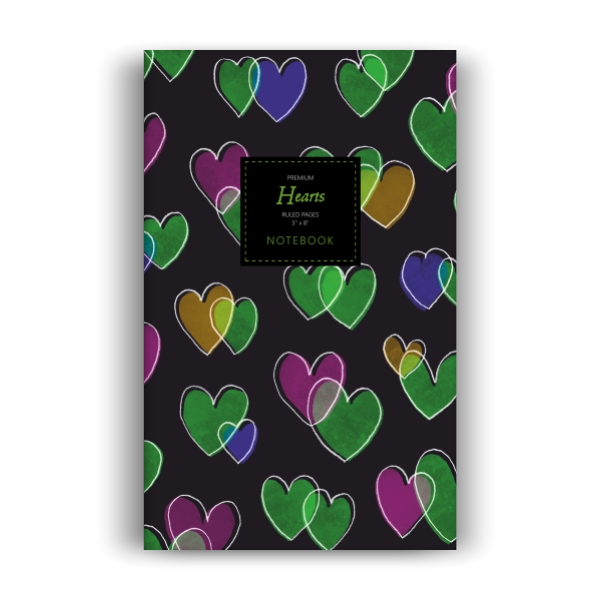 Hearts Notebook: Crayon Edition (5x8 inches)
