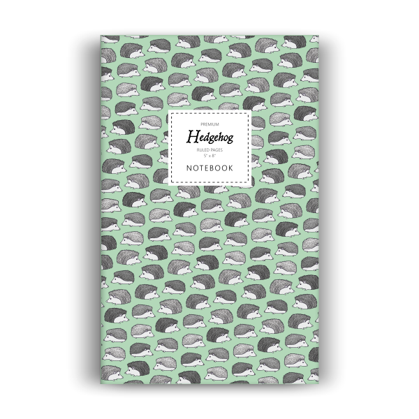 Hedgehog Notebook: Green Edition (5x8 inches)