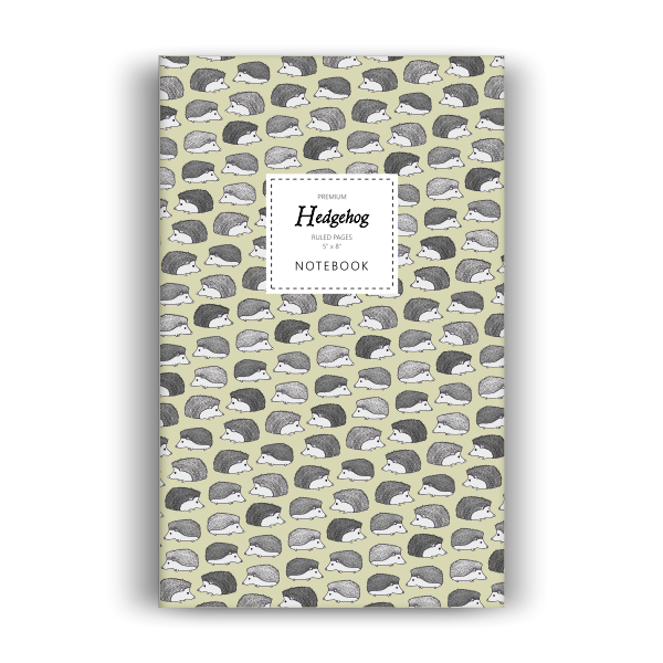 Hedgehog Notebook: Khaki Edition (5x8 inches)