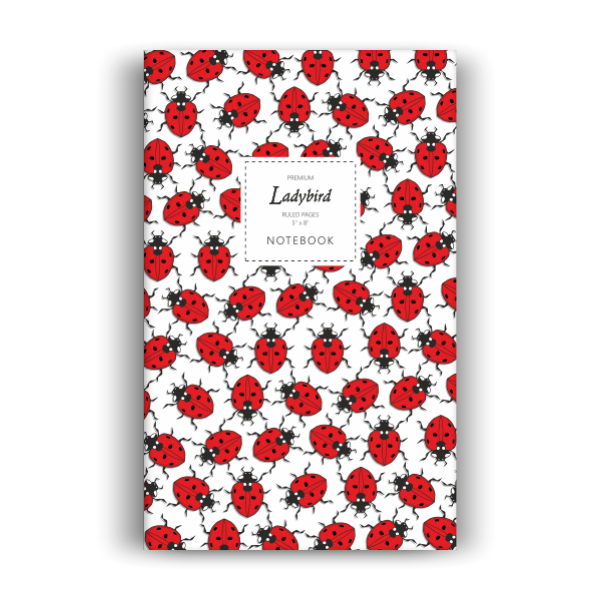 Ladybird Notebook: White Edition (5x8 inches)