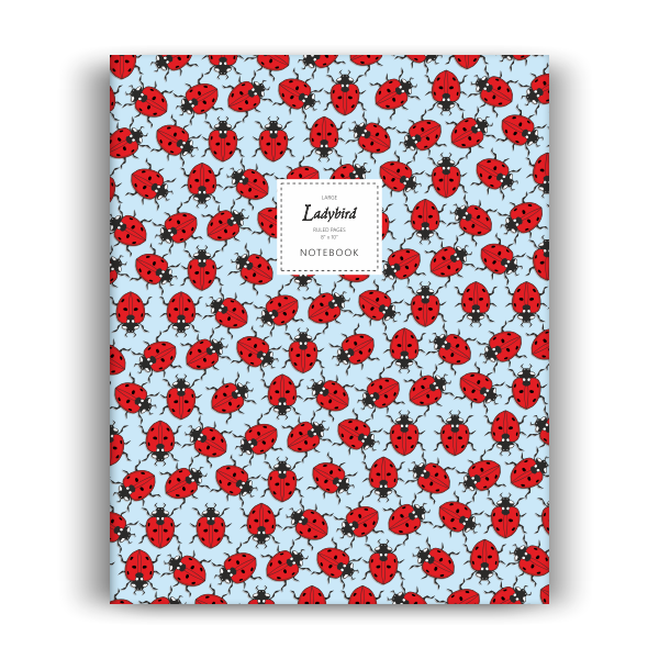 Ladybird Notebook: Sky Blue Edition (8x10 inches)