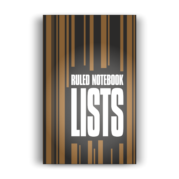 Lists Notebook: Deep Gold Edition (5x8 inches)