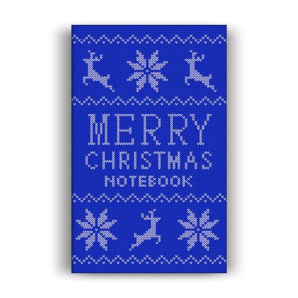 Merry Christmas Notebook: Blue Edition (5x8 inches)
