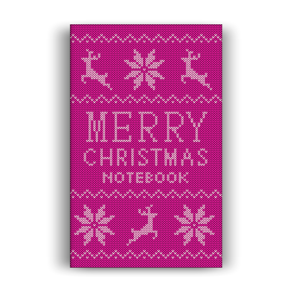 Merry Christmas Notebook: Deep Pink Edition (5x8 inches)