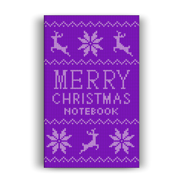 Merry Christmas Notebook: Purple Edition (5x8 inches)
