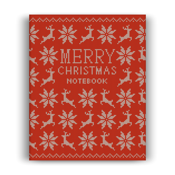 Merry Christmas Notebook: Red Edition (8x10 inches)