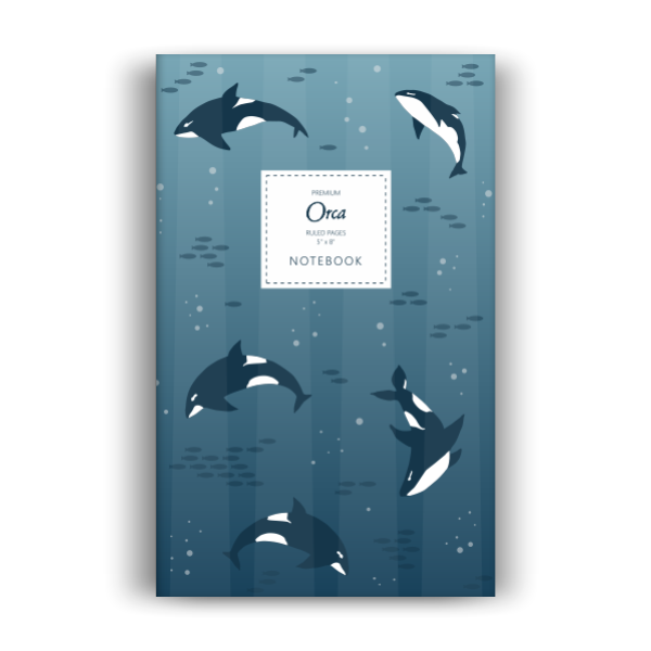 Orca Notebook: Ocean Blue Edition (5x8 inches)