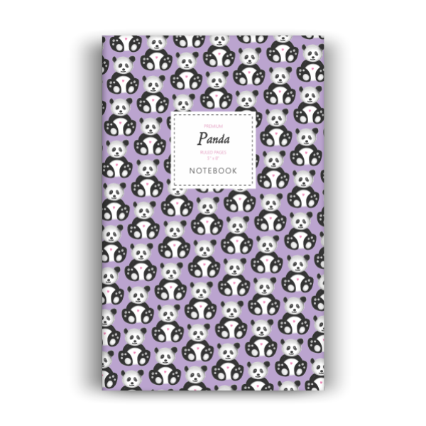 Panda Notebook: Purple Edition (5x8 inches)
