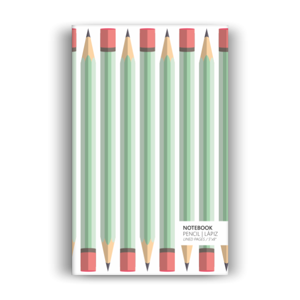 Pencil Notebook: Light Green Edition (5x8 inches)