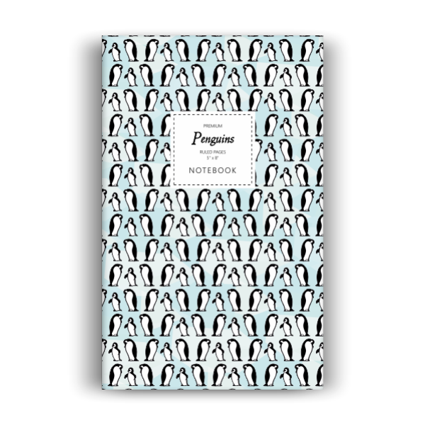 Penguins Notebook: Aqua Edition (5x8 inches)