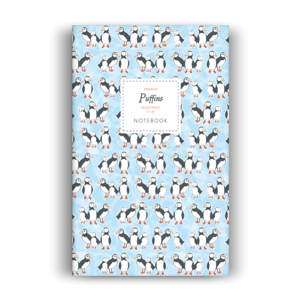 Puffins Notebook: Blue Edition (5x8 inches)
