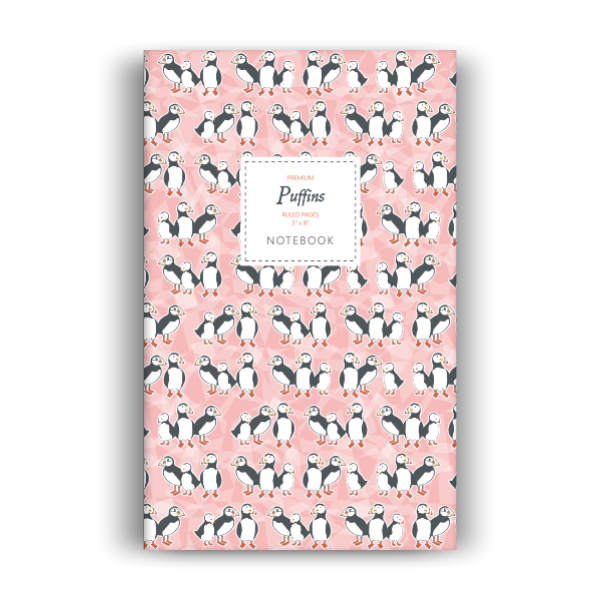 Puffins Notebook: Pink Edition (5x8 inches)