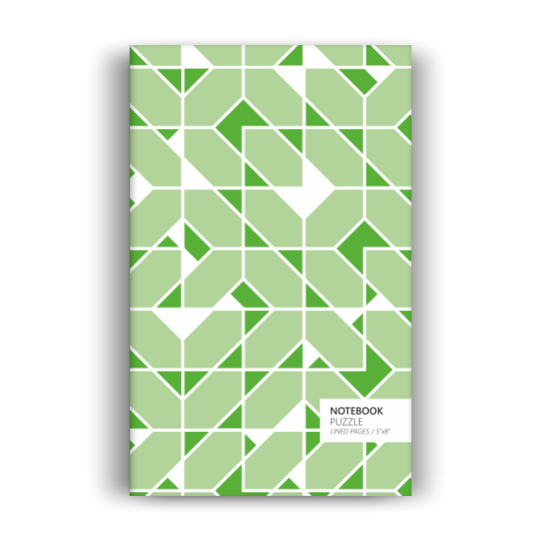 Puzzle Notebook: Green Edition (5x8 inches)
