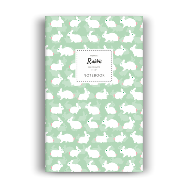 Rabbit Notebook: Pastel Green Edition (5x8 inches)