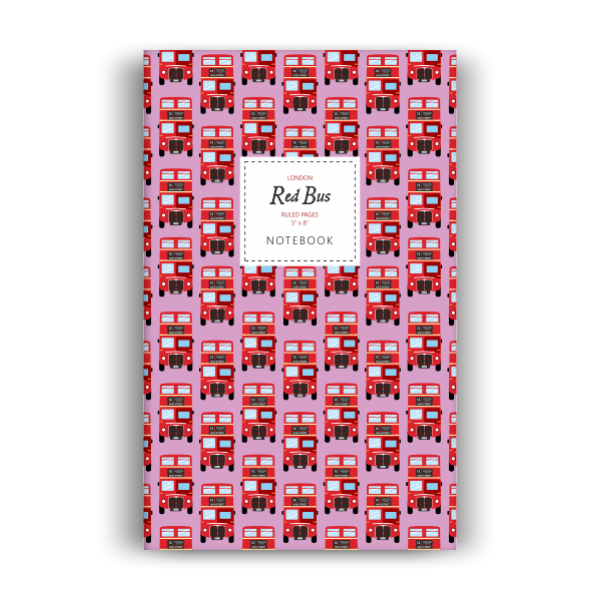 Red Bus Notebook: Pink Edition (5x8 inches)