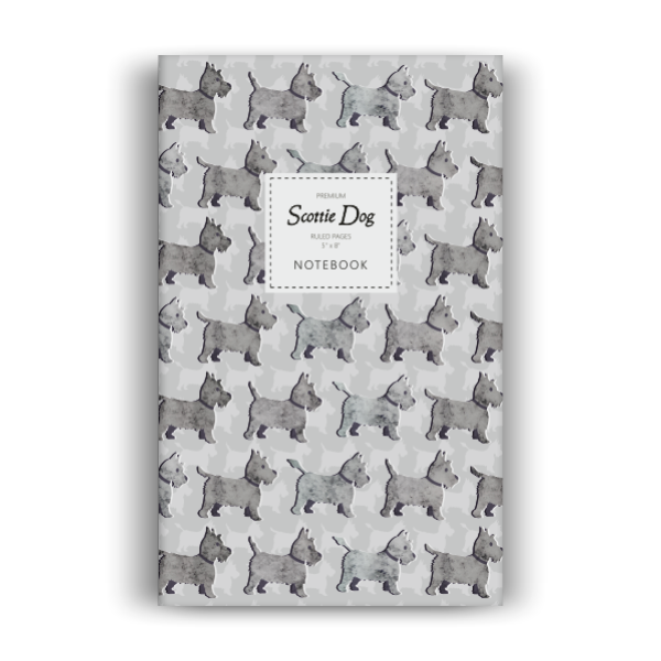 Scottie Dog Notebook: Grey Edition (5x8 inches)
