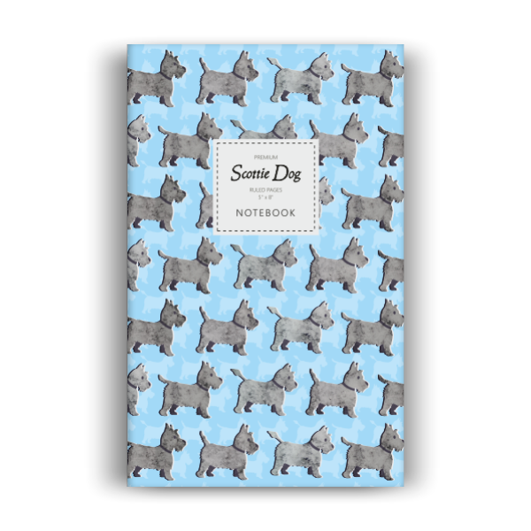 Scottie Dog Notebook: Sky Blue Edition (5x8 inches)